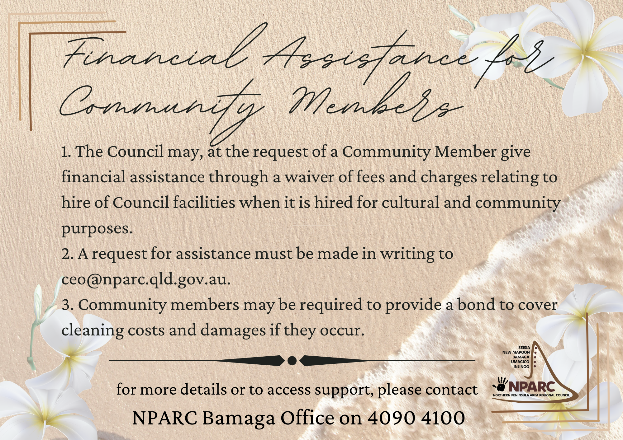 Financial Assistance to Community Members