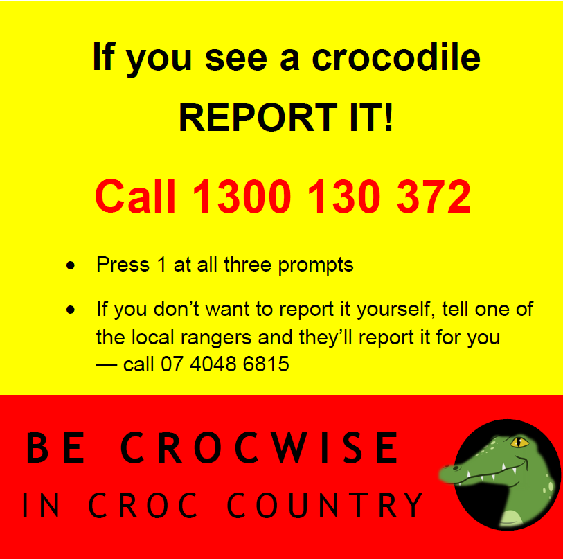 Crocodile warning poster